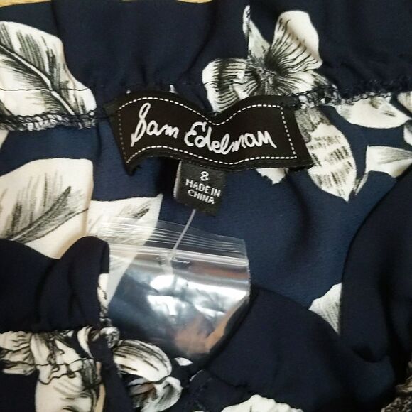 Sam Edelman Women's Navy Floral Printed Dress 8 NWT - Picture 6 of 7